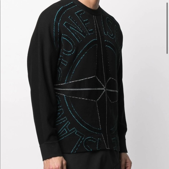 Mens NWT Stone Island compass logo printed Sweatshirt. Made in Italy. Retail 625 - Picture 9 of 11